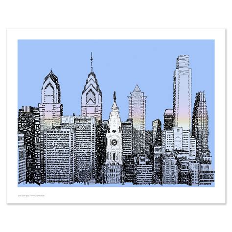 Philadelphia Skyline Drawing at PaintingValley.com | Explore collection of Philadelphia Skyline ...