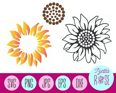 Sunflower SVG Layered Cut File for Cricut Instant Download - Etsy Canada