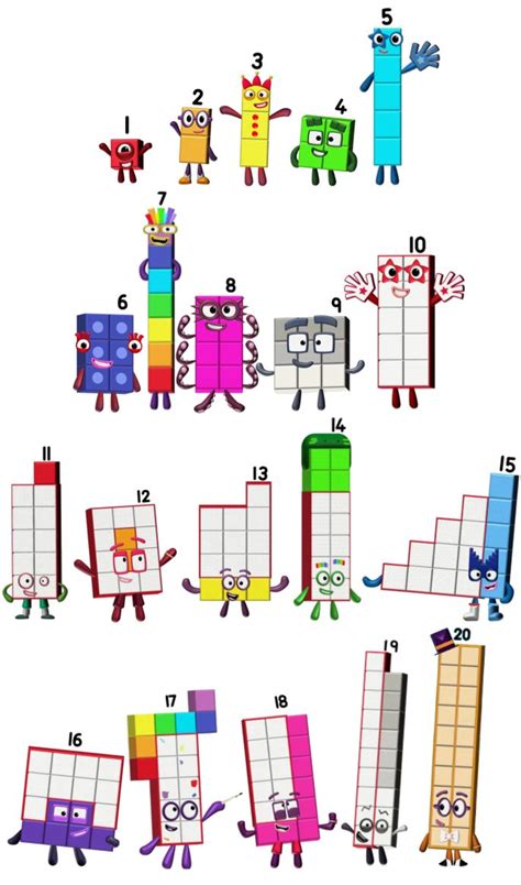 Numberblocks 1-20 Arifmetix Style by alexiscurry on DeviantArt | Free preschool printables ...