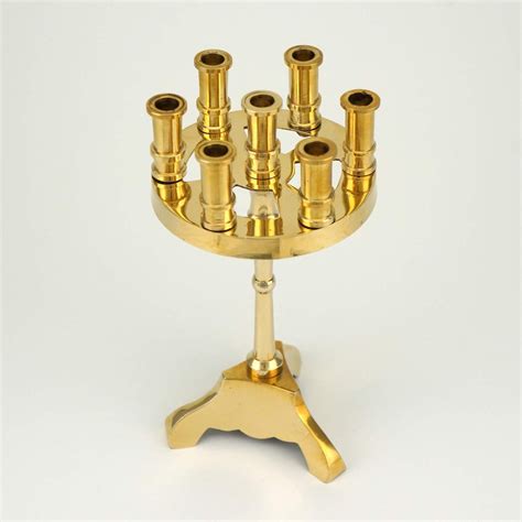 Traditional Brass Seven-Candle Holder (16cm - 6.3 inch) - BlessedMart