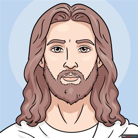 How to Draw Jesus' Face - Really Easy Drawing Tutorial