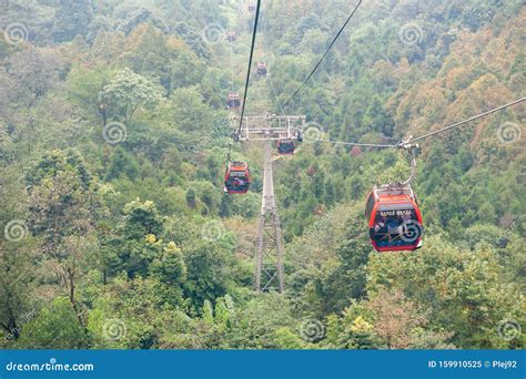 Cable Car in QingCheng Moutain China Editorial Image - Image of china, cable: 159910525