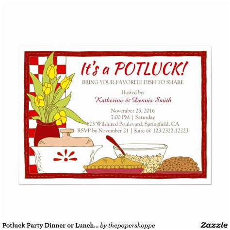 30 Office Potluck Invitation Wording Samples | Example Document Template