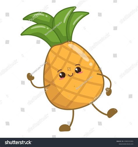 Cute Fruit Funny Face Stock Illustration 2195337451 | Shutterstock