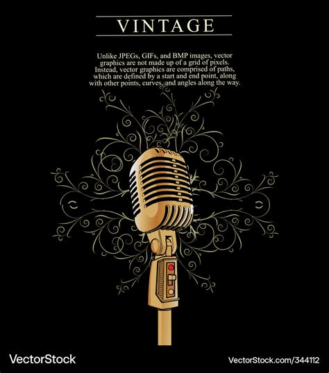 Vintage microphone background Royalty Free Vector Image