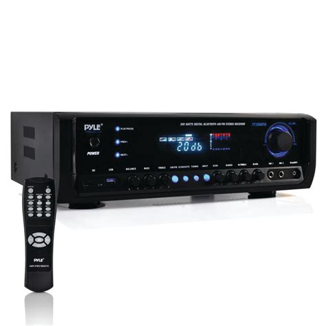 Pyle PT390BTU - Digital Home Theater Bluetooth Stereo Receiver, Aux (3.5mm) Input, MP3/USB/SD/AM ...