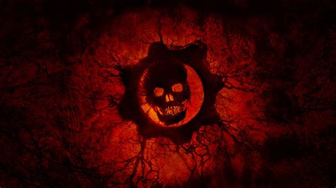 Gears of War logo Crimson Omen Red skull Gears of War #HD #4K #8K #8K #wallpaper #hdwallpaper # ...