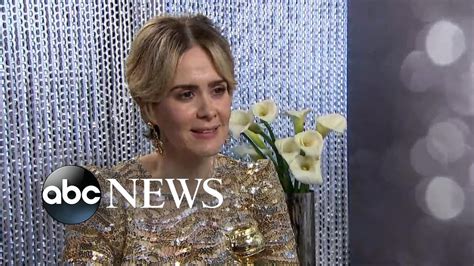 Sarah Paulson Interview on Golden Globes Win - YouTube