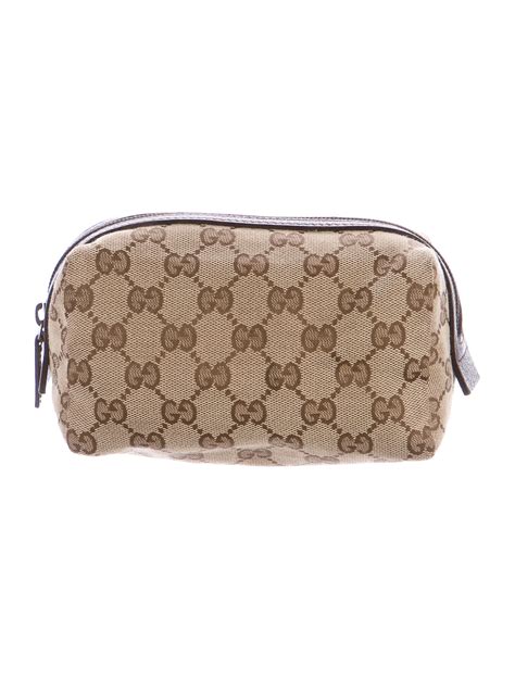 Gucci GG Cosmetic Bag - Brown Cosmetic Bags, Accessories - GUC156852 | The RealReal