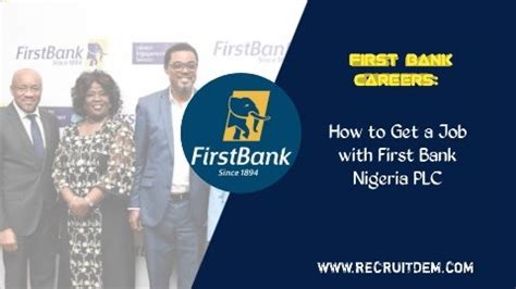 First Bank Careers 2024: How To Get A Job With First Bank Nigeria PLC - RecruitDem