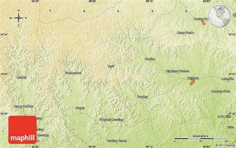 Physical Map of Highland Waters