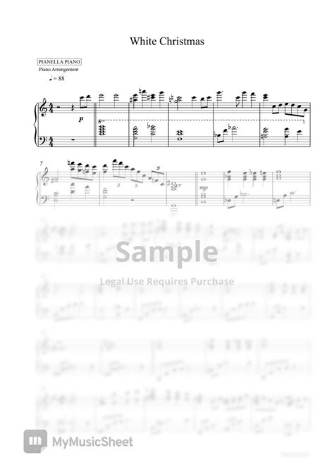 White Christmas (Piano Sheet) Sheets by Pianella Piano