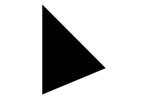 Black triangle icon. Modern simple mouse cursor