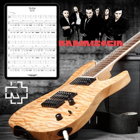 Rammstein Du hast Guitar Tab Heavy metal Thrash metal | Etsy