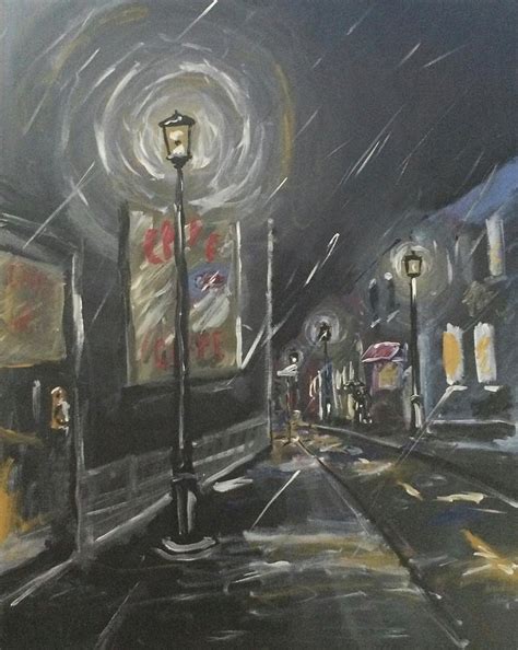 Rainy Street Painting by William Chas Maxwell | Fine Art America