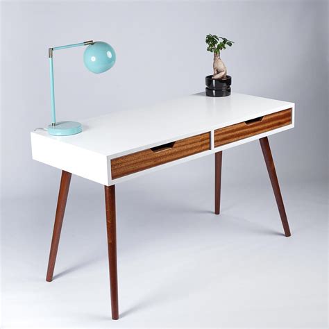 Mid-Century Modern Two Drawer Desk. Great for Writing, Studying, or Co ...