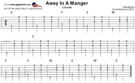 Away In A Manger Guitar Chords - Sheet and Chords Collection