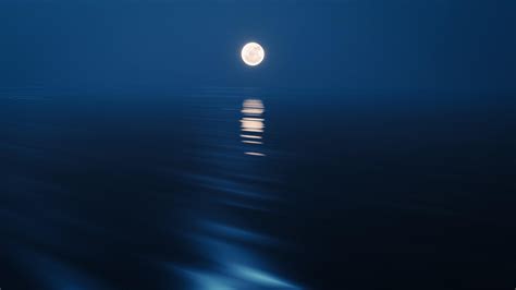 3840x2160 Moon Rising Over The Ocean At Night 4K ,HD 4k Wallpapers,Images,Backgrounds,Photos and ...