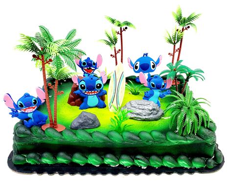 Buy Lilo and Stitch Birthday Cake Topper Set Featuring Lilo and Stitch ...