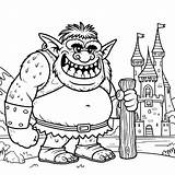 Ogre And Castle coloring Page  Download Print Or Color Online For Free sketch template