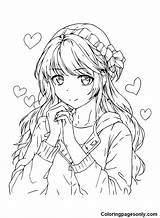 20  Anime Girl Coloring Pages Free Printable PDF & Online sketch template