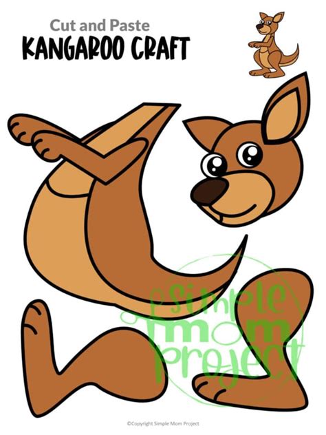 Kangaroo Cut and Paste Craft - Simple Mom Project Store