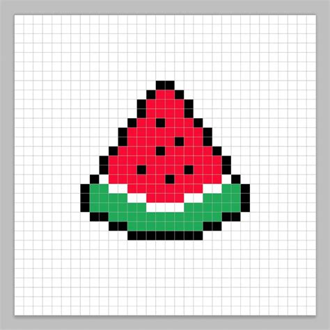 How to Make a Pixel Art Watermelon - Mega Voxels