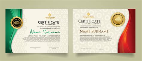 set modern certificate template with flow lines ornament and modern pattern background. 7415343 ...