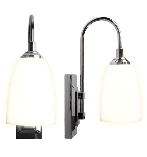 Westek Battery Operated Wall Sconces – 2 Pack, Chrome Finish – Easy Wireless Installation, 4 ...