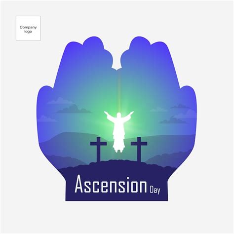 Premium Vector | Simple jesus ascension day greetings with Jesus Statue ...