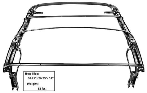 65-67 Convertible Top Frame Assembly with Header Bow - Autoware