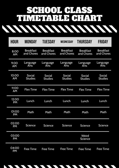 Digital Timetable Chart Template in Illustrator, PDF - Download | Template.net