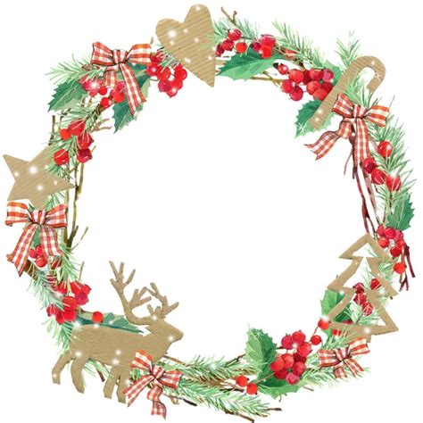 Vector watercolor christmas wreath — Stock Vector © ZeninaAsya #87332354