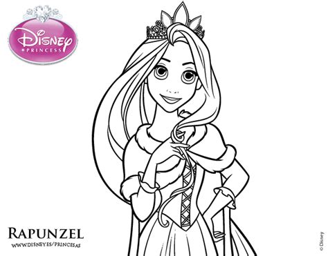 Dibujo de Enredados - Princesa Rapunzel para Colorear | Dibujos, Dibujos para colorear, Rapunzel