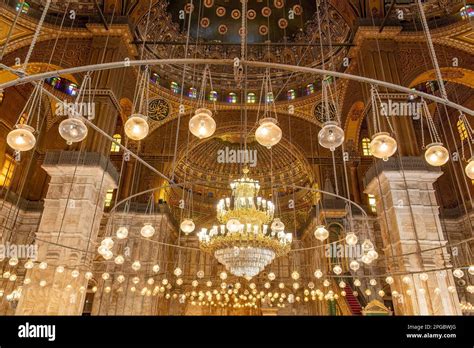 Inside the Mosque of Mohamed Ali, Cairo, Egypt Stock Photo - Alamy