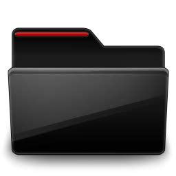 Folder black red Icon | Download Red icons | IconsPedia