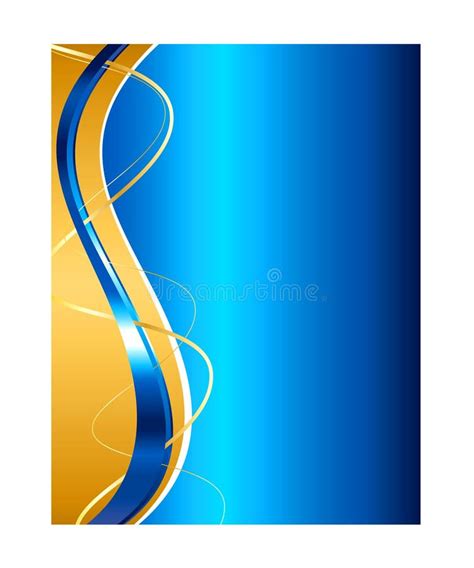 Blue And Gold Abstract Background