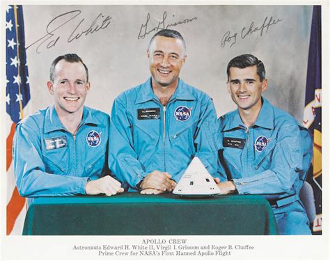 Bonhams : APOLLO 1 CREW. Color photolithograph,