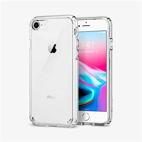 042CS20927 - iPhone SE Ultra Hybrid case in clear showing the back and ...