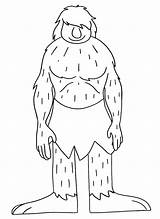 Yeti Bigfoot coloring Pages  ColoringLib sketch template