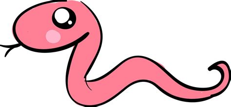 Cute pink snake, illustration, vector on white background. 13773970 Vector Art at Vecteezy