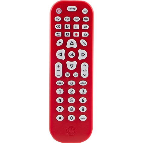 GE 4-Device Universal Remote Control, Red, 39528 - Walmart.com - Walmart.com