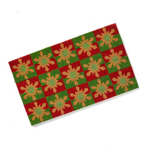 Outdoor Welcome Mats | Festive Snowflake Doormat | SERRV