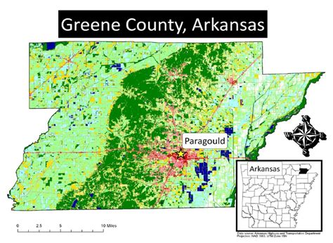 GIS land use map of Greene County, AR created by David Burge March ...