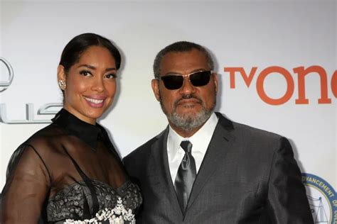 Laurence Fishburne, son Langston, daughter Montana, Gina Torres – Stock ...