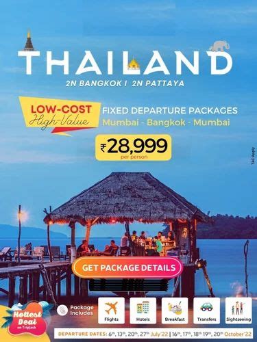 Thailand Tour Package Services at Rs 28999/tour in Mumbai | ID: 25998369355