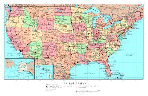 USA Map States Cities | Printable Map Of USA