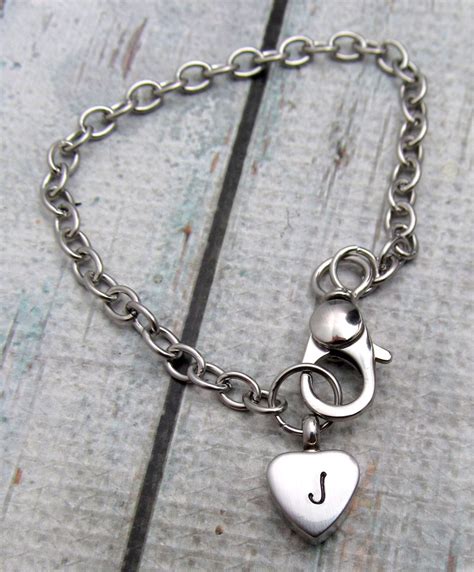 Cremation Bracelet Cremation Jewelry Initial Bracelet - Etsy