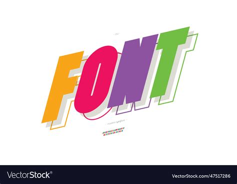 Font bold style modern typography Royalty Free Vector Image