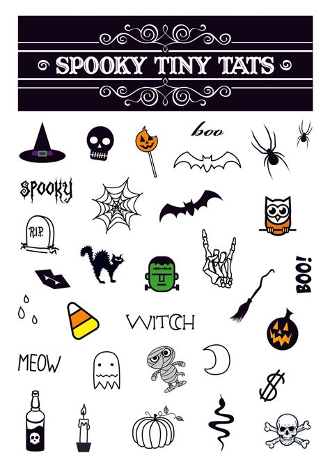 Spooky Halloween Temporary Tattoos